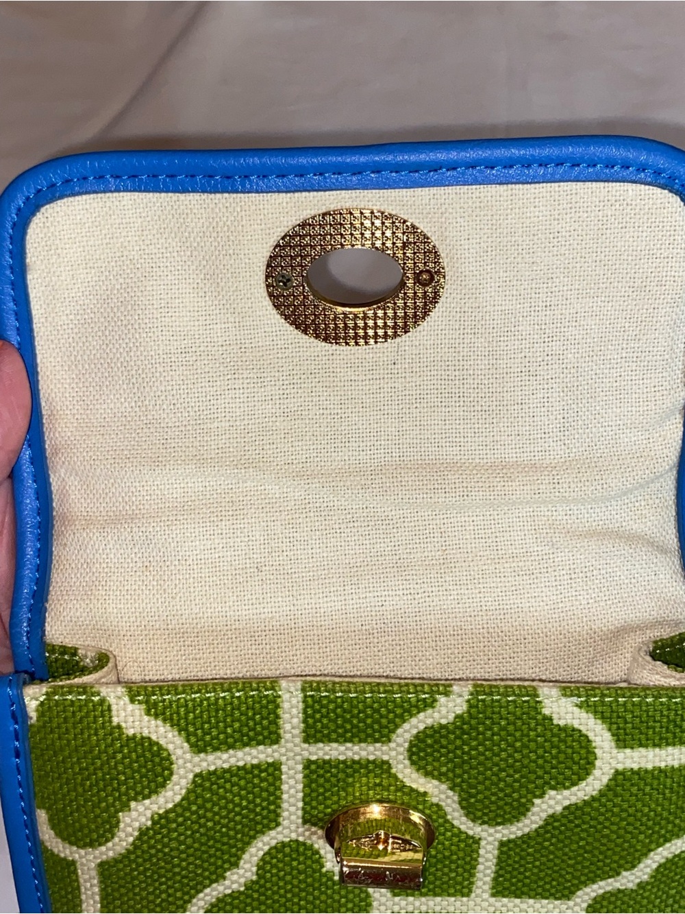 Spartina 449 Blue and Green Crossbody with Coin Pouch - Picture 9 of 14
